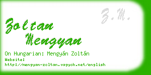zoltan mengyan business card
